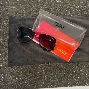Quay Australia Black and Gold Sunglasses